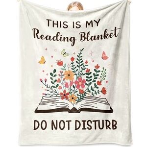 Floral Reading Blanket - Cream